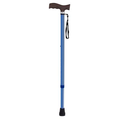 China Aluminum Alloy Aluminum Alloy Shock Absorbers T-Handle Walking Raising Climbin Stick For Outdoor Hiking for sale