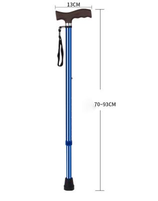 China Aluminum Alloy Old Man Aluminum Two Piece Telescopic Anti-skid Walking Stick for sale