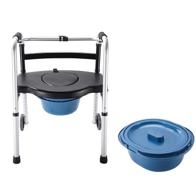 China Comfortable Plastic Portable Potty Toilet Chair Wheelchair Accessories For Pregnant Woman Elder for sale