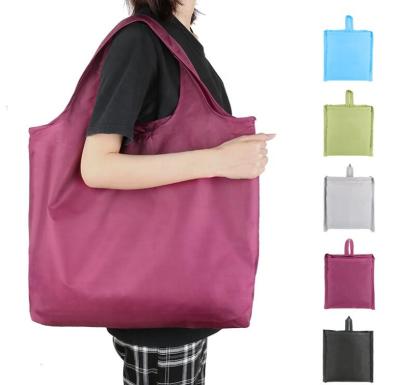 China Recycle and RPET Fashion Custom Collapsible Grocery Foldable Bag Reusable Grocery Bag Recycle Commercial Shopping Bag for sale