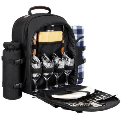 China Durable Portable Food Mat Bag Thermos Picnic Backpack Family Larger Capacity Picnic Wine Cooler for sale