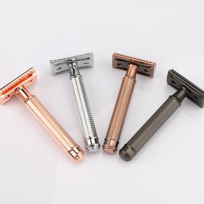 China Classic Double Edge Double Edge Shaving Razor With Handle Heavy Duty Face Razor Safety Razor for sale