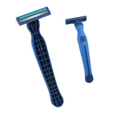 China D226L Twin Blade Rubber Handle Twin Blade Men Disposable Razor for sale