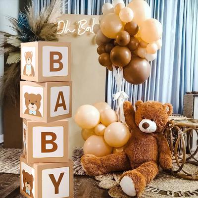 China Transparent Party Props Senlin Manufacturer Bear Baby Shower Balloon Box Baby Shower Decorations Birthday Backdrop Party Decorations for sale