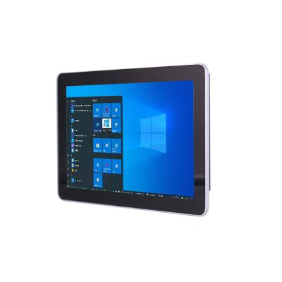 China Metal Case + Tempered Glass Panel Embedded Touch Screen LCD Display Industrial Desk All In One PC Computer for sale