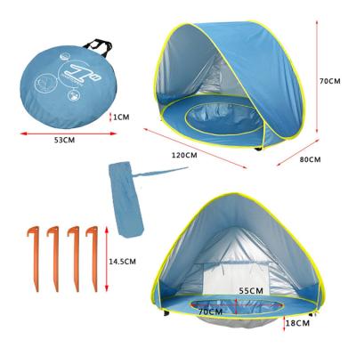 China Easy setup/large space/UV insulation/waterproof/breathable noise 50+ UV outdoor babies beach tent camping for sale