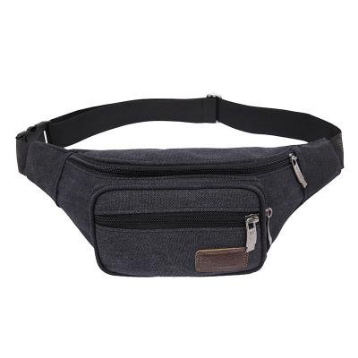 China Water Proof Mens Canvas Wallet Waist Fanny Pack Bag To Increase Jogging Running for sale