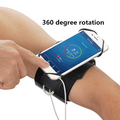 China With Earphone Stand New Silicon Working Phone Armband 360 Degree Rotation For Mobile Phone for sale