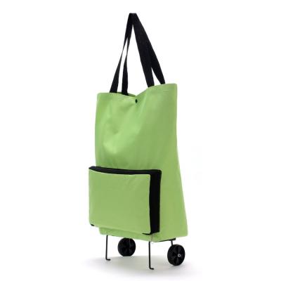 China Wholesale Custom Logo Eco Friendly Reusable Grocery Foldable Bags With Wheels Foldable Shopping Bags for sale