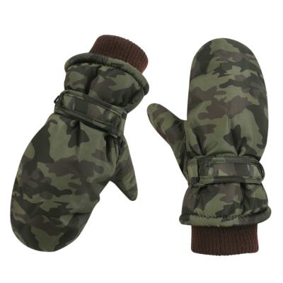 China Camouflage Kids Skiing/Camping/Recycling Mitts Ski Gloves Toddler Baby Outdoor Mow Boys Snow Striped Glove 2-7 Years Old for sale