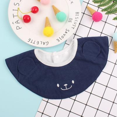 China Washable Infant Burp Cloths Baby Drool Rags With Bear Ears Organic Cotton Bibs For Toddler Girls Boys Waterproof Feeding Burp Cloths for sale