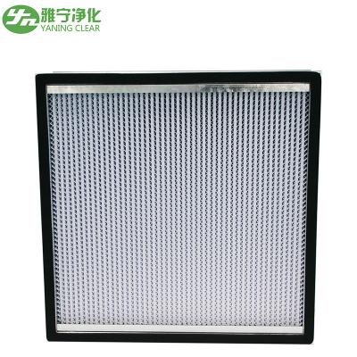 China Glasvezel luchtfiltermedia Diep geplooid HEPA-filter met SS-frame / aluminium separator Te koop