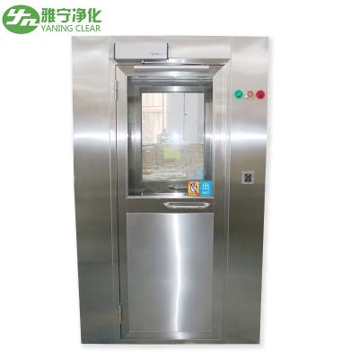 China Chuveiro de ar para sala limpa de fábrica YANING Chuveiro de ar de aço inoxidável com porta giratória única à venda