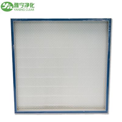 China Macropartícula de la eficacia alta del filtro H13 H14 de Mini Deep Pleated Stainless Steel Hepa en venta