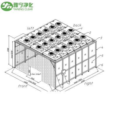 China Hoge Prestaties Schone Zaal Cabine, Klasse 100 Schone Zaal Energie - besparing Te koop