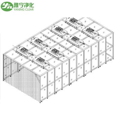 China Klasse 10000 zugeführte Downflow-Stand-Reinraum-Kabinette für Granulierer zu verkaufen