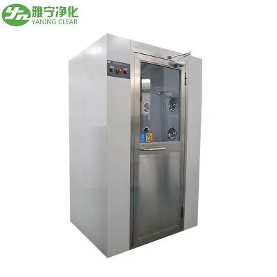 China Anti Static Cleanroom Air Shower Double Blower Room Electronic Interlock For 2-4 People for sale