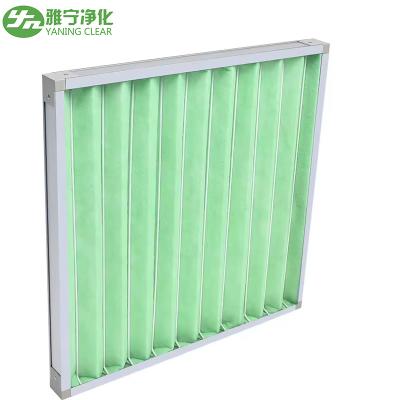 China Mini Pleat G4 pre aire marco sintético de la aleación de aluminio del sistema de ventilación del filtro el medios en venta