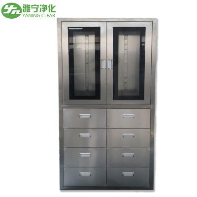 China Roestvrij staal Medisch Kabinet met 8 PCs-de Deur Regelbaar Blind van de Lade Half Schommeling Te koop