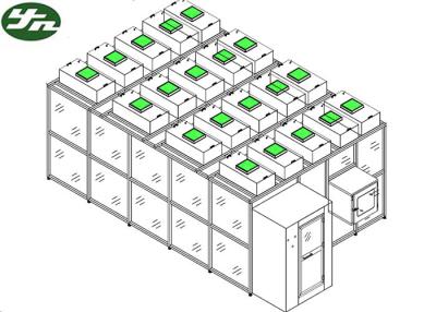 China Kundengebundene modulare vertikale Cleanrooms Rahmen SS304 ISO 5 für Feinmeßgerät-Industrie in Portugal zu verkaufen