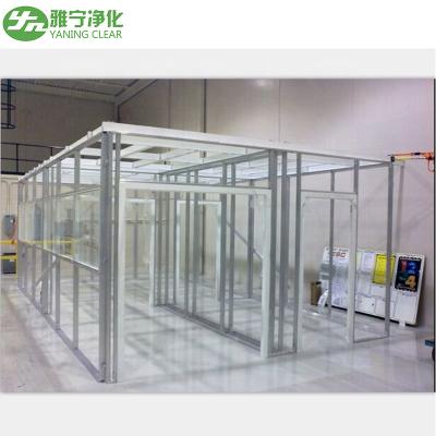 China YANING ISO Class 8 Dust Free Modular Clean Room , Stainless Steel Prefab Clean Rooms with LED Lighting for sale