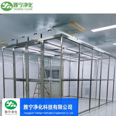 China ISO GMP Dust-Free PVC Wall Panel Modular Clean Room , Laboratory FFU Air Cleaning Equipment Hard Wall Clean Booth for sale