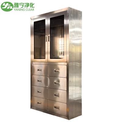 China Hebei Factory Direct Provides Glass Door Stainless Steel Hospital Medical Cabinet for sale