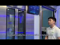 Yaning automatic door air shower clean device auto sliding door clean machine air shower