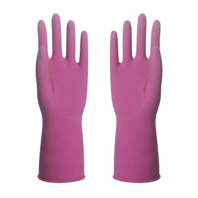 China Cleaning Household rubber glove spray flocklined latex glove daily clean for sale