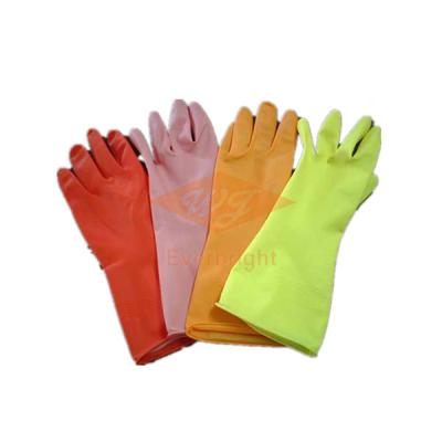 China Cleaning Yellow household rubber glove spray flocklined latex glove daily clean for sale