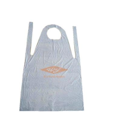 China Cleaning Good quality White disposable PE apron for household clean kitchen cooking for sale