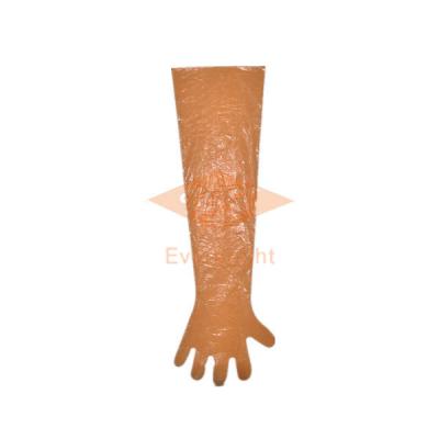 China Water proof Disposable PE long arm veterinary glove long sleeve for sale