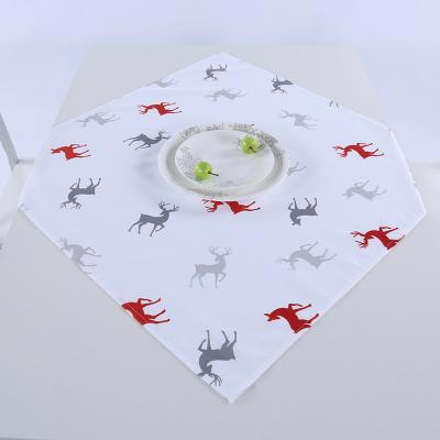 China Water Proof Waterproof Christmas Deer Tablecloth For Home Decor Table Cloths With Large Size for sale