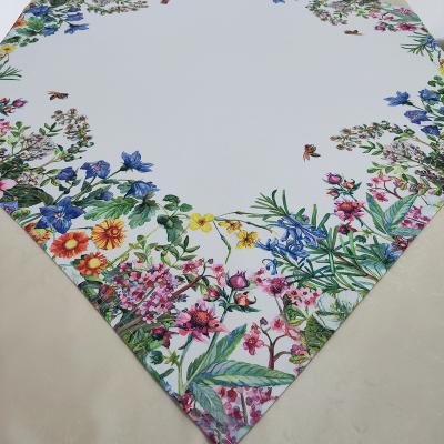 China Waterproof Machine Washable Tablecloths Waterproof Floral Table Cover Protector for Dining Holiday Party Decoration for sale