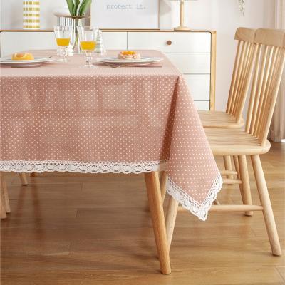 China Disposable Polka Dot Print Tablecloths With Large And Small Size Custom Tablecloth For Indoors Decoration for sale