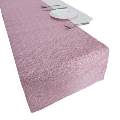 China Beautiful Decoration Pink Table Runner with Geometric Wave Pattern for sale