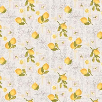 China Oilproof Lemon Print Water Stain And Fade Resistant Fabric Tablecloth for sale