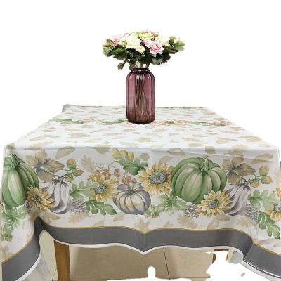 China Oilproof Pumpkin Tablecloth for Harvest Promotion for sale