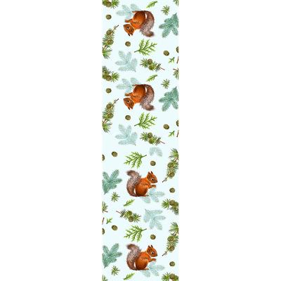 China Lovely Decoration Squirrel Design Table Runner 3D Digital High Resolution Printing Tablerunner For Kids for sale