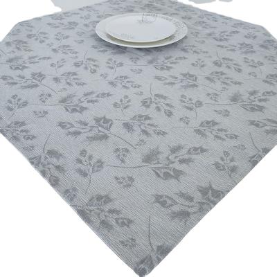 China Gray Table Cloth Rectangle Custom Made Waterproof in China BSCI Factory for sale