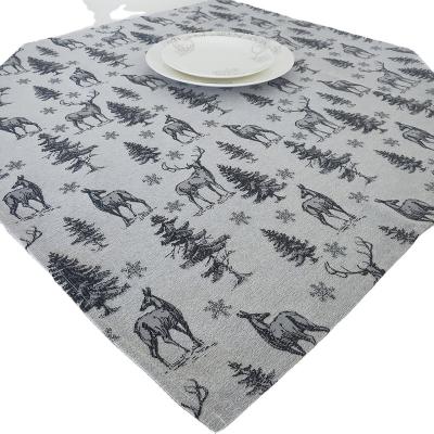 China Christmas Dazzle Jacquard Waterproof Tablecloth For Party for sale