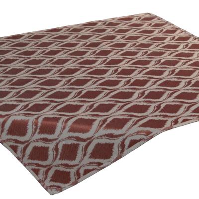 China Burgundy Jacquard Waterproof Tablecloth With Water Resistant for sale