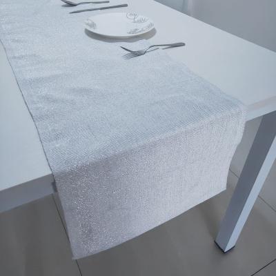 China Oilproof BSCI Audit Home Textile Table Runner With White Glitter for sale