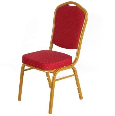 China Cheap Wholesale Golden Hotel Chair Metal Frame Hotel Banquet Chair for sale