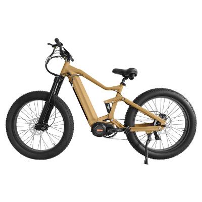 China New 2022 aluminum alloy mid drive 1000w model electric mountain bike full suspension fat tire for sale for sale