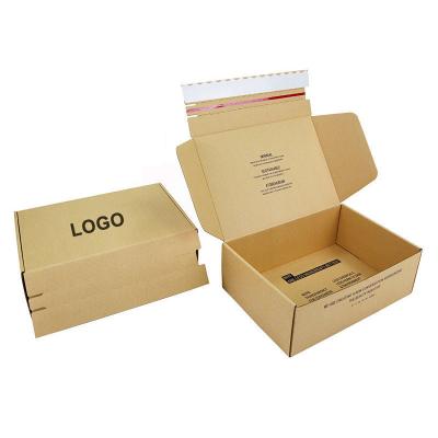 China Customized Private Logo Corrugated Shipping Adhesive Tear Strip Open Postal Box for Items for sale