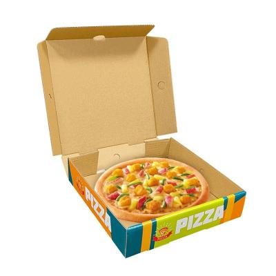 China Custom Logo Printing White Corrugated Pizza Packing Folding Paper Carton Box for Food for sale