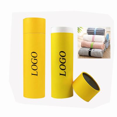 China Handmade CMYK Cardboard Paper Cylinder Tube Box Packaging For Socks And Underwear for sale