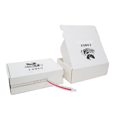 China Recycled Cardboard Paper Mailer Box Zipper Tear Strip Box Mailer Packaging Boxes for sale