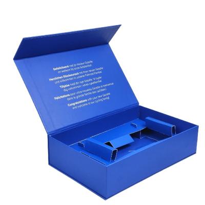 China Recycled Materials Customized Luxury Magnet Rigid Flat Lid Magnetic Paper Packaging Gift Box with Paper Insert for sale